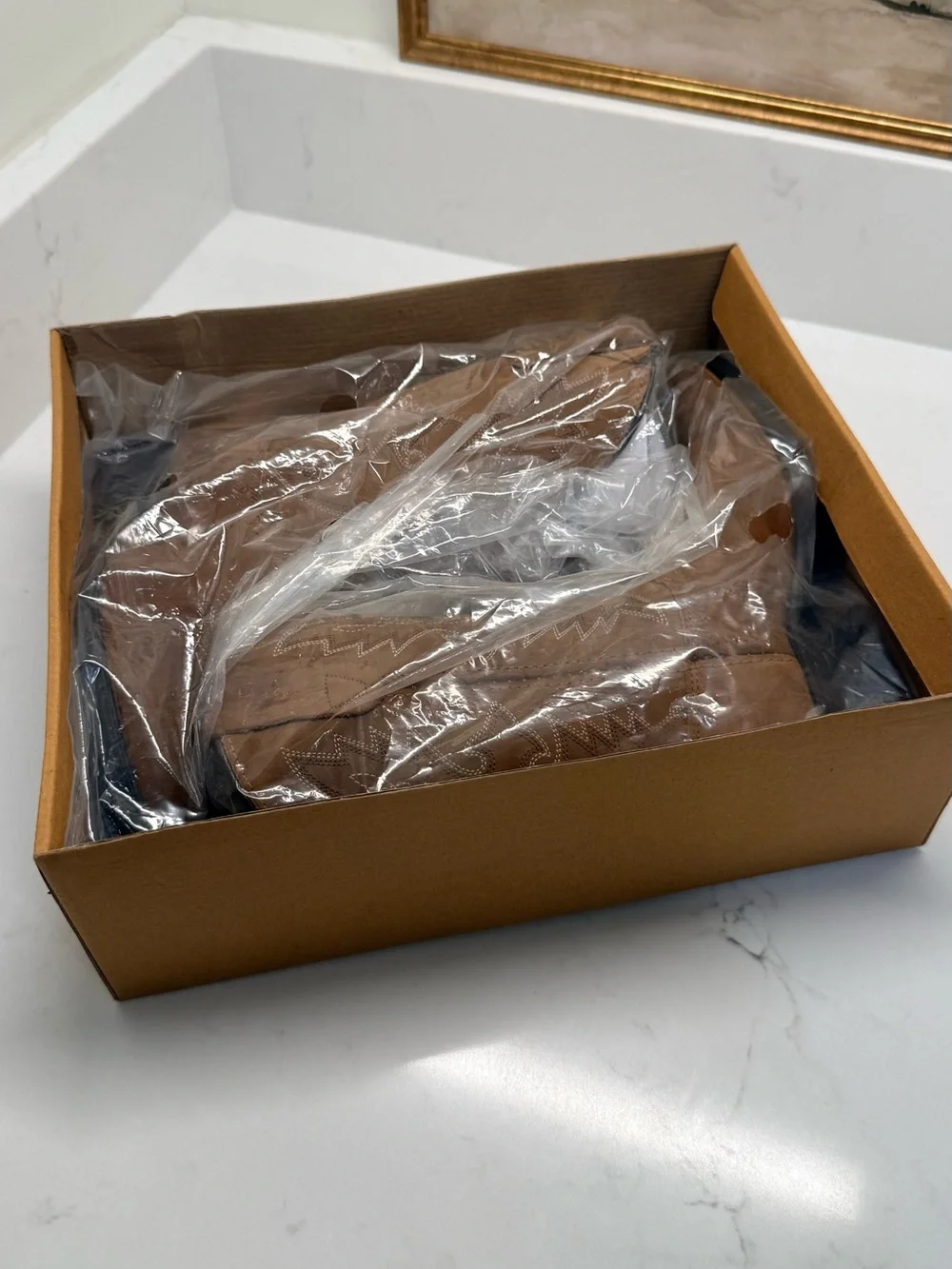 Classic Brown Western Cowboy Boots - Like New w/ Box